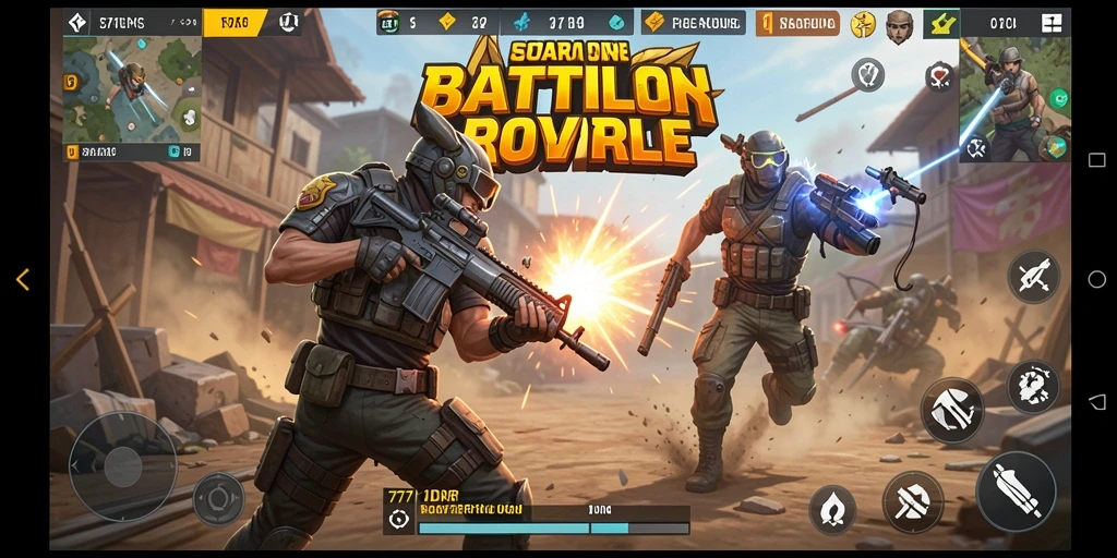 Screenshot gameplay 777IDR menampilkan aksi seru Battle Royale.