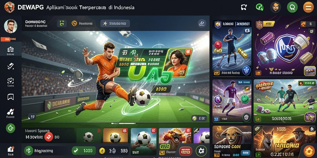 Screenshot gameplay DEWAPG yang menampilkan antarmuka taruhan olahraga.