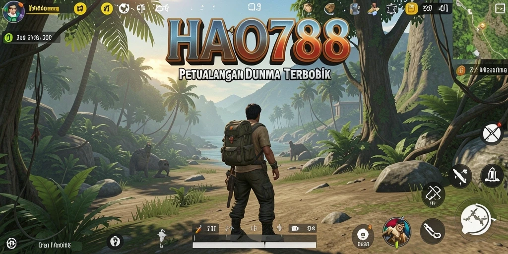 Gambaran gameplay HAO788 di dunia terbuka yang luas.