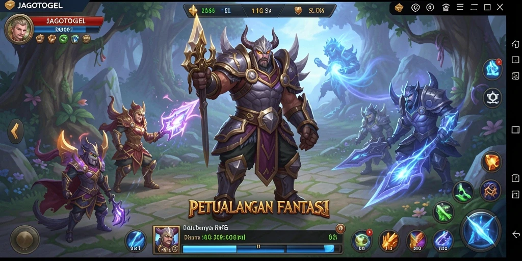 Tampilan gameplay menawan dari JAGOTOGEL yang penuh petualangan RPG.