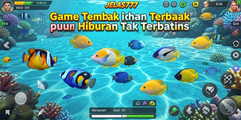 Screenshot gameplay JELAS777 menampilkan aksi menembak ikan yang seru.
