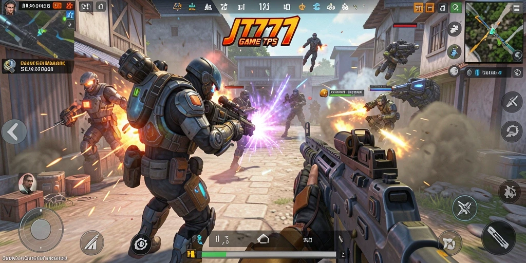 Screenshot JT777 menampilkan aksi tembak-menembak yang mendebarkan.