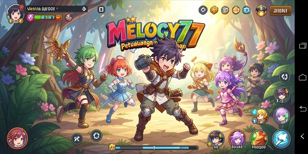 Tampilan gameplay permainan Anime yang menarik di MELODY77.