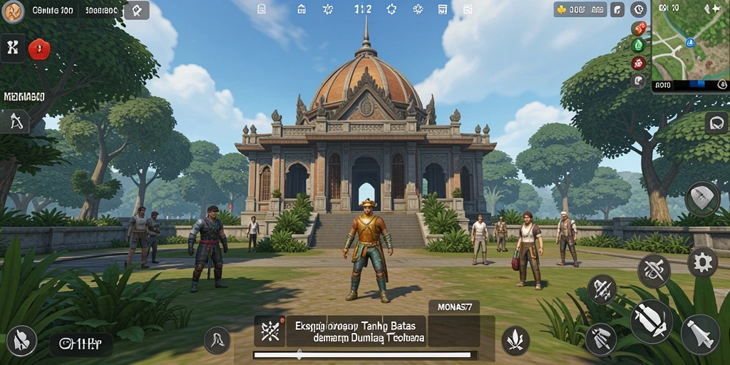 Tampilan menarik dari gameplay MONAS77 di dunia Open World.