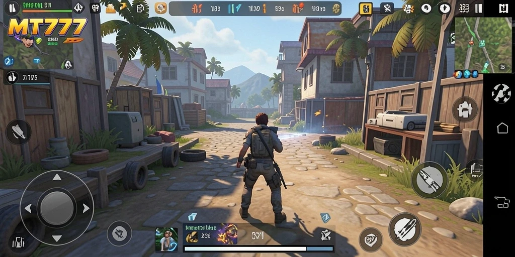 Screenshot utama MT777 menunjukkan gameplay simulasi yang menarik.