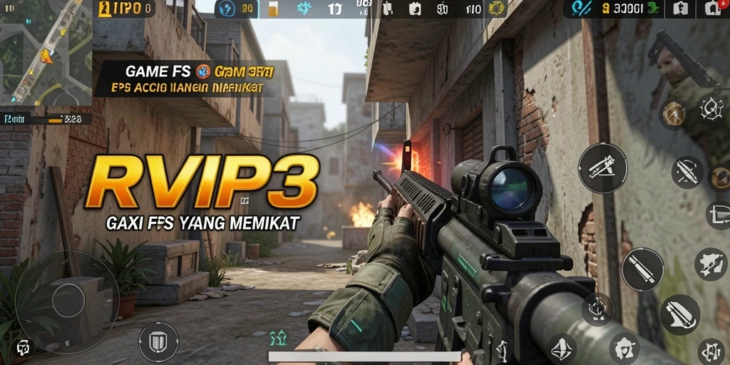 Screenshot menarik dari gameplay RVIP3 yang menampilkan pertempuran intens.