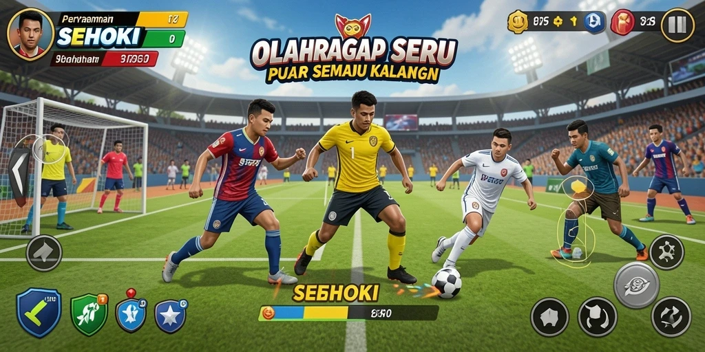 Tampilan gameplay SEHOKI yang menegangkan dan penuh aksi olahraga.